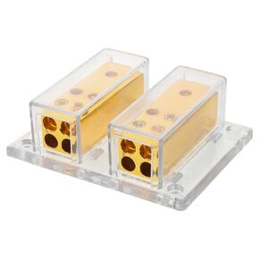 Cabilock Car Audio Cable Splitter Distribution Outputs 8 Grounds and Gold Plated Design for High-Performance Systems