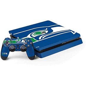 Skinit Decal Gaming Skin Compatible with PS4 Slim Bundle - Officially Licensed NFL Seattle Seahawks Double Vision Design