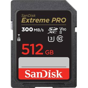 SanDisk 512GB Extreme PRO UHS-II V90 SDXC Memory Card