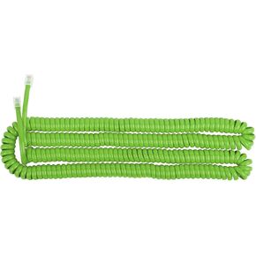 UVITAL 1 Pack 25ft White Extra Phone Handset Cord (طول ملفوف 3 أقدام) ، سلك الهاتف للخط الأرضي ، RJ9 الحبال الهاتفية للهواتف الأرضية in Kuwait
