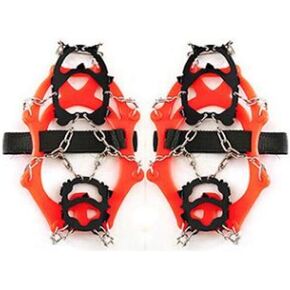 Crampons 12 Teeth Outdoor Mountaineering Hiking Non-Slip Ice Snow Shoe Spikes Crampons Non-Slip