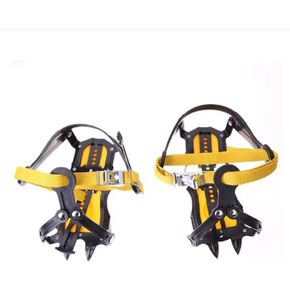 Bundled Crampons 10 Point Manganese Steel Crampons Snowboard for Clim Hiking and Skiing