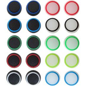 10pair/20Pcs Thumb Grips Silicone Analog Stick Covers Thumbstick Controller Replacement Joystick Cap for PS4 PS3 PS2 Xbox One Xbox 360 Wii U by ATIODYUUK