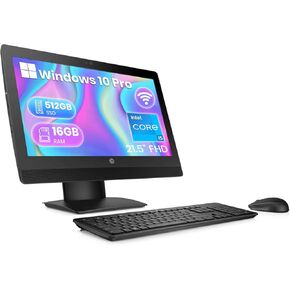 HP 600 G3 All-in-One ProOne Computer Desktop PC, 21.5" FHD Display, Core i5-6500 3.2GHz, 16GB RAM, 512GB SSD, Keyboard and Mouse, WiFi, Windows 10 Pro (Renewed)