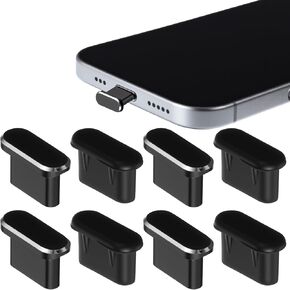 8pcs usb c-type type dust plug cover cover cover cover anti cover anti anti anti-4 pcs Aluminium alloy و 4 pcs silicone لجميع أجهزة الكمبيوتر المحمولة.