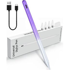 Pens Pen for Android Phone & Tablet - قلم مصممي النقطة الدقيقة لشاشات اللمس مع هواتف iPhone/Samsung/Lenovo - Purple