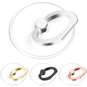 Phone Ring Holder - JCHIEN Transparent Universal Finger Grip Kickstand Cell Phone Ring Stand Holder Compatible with iPhone Samsung Smartphones 2 Pack - Gold