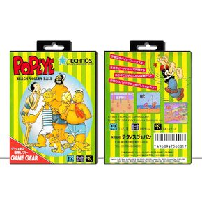 Popeye: Beach Volleyball | (SGGJP) Sega Game Gear - Game Case Only - No Game