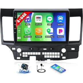 [2+32G] Android 13 Car Stereo for Mitsubishi Lancer 2008-2017 with Apple Carplay&Android Auto,10.1 Inch Car Radio with Mirror Link Bluetooth FM/RDS Radio WiFi GPS SWC Dual USB+AHD Backup Camera