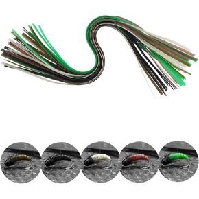 Aventik 30pcs Multi-Color Nymph Worm Body Wrap Skin 3mm*30cm Fly Tying Materials for Caddis Larvae Czech Nymph Scud Lures and More Highly Elastic Realistic and Durable Wrapping Material