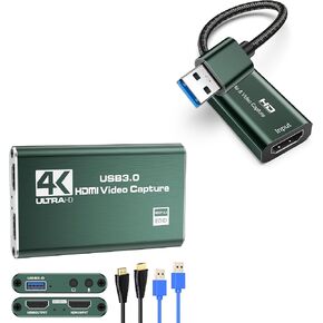 4K HDMI Capture Card + 4K HDMI to USB 3.0 Capture Card Bundle
