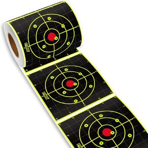 4 Inch Bulleye Super Splatter Paper Target and Adhesive Target.(200/400)