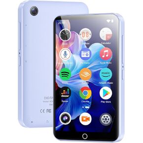MP3 Player with Bluetooth and WiFi, 80GB MP3 & MP4 Players with Camera, Android MP3 Player with Spotify Amazon Music Deezer Audible, 4.02" Touchscreen HiFi Music Player for Kids with Speaker, FM Radio