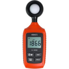 Professional Light Meter for Plants, Accurate Light Meter Photography with High-Sensitivity Probe, Auto-Ranging, Max/Min Mode, Backlit Screen, Ideal for Industrial & Studio Use