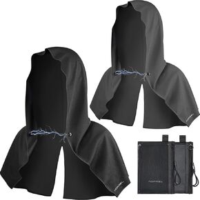Cooling Hoodie Towel Magnetic Lock Towels for Neck and Face UV Protection, Moisture-Wicking for Camping Gym and Yoga