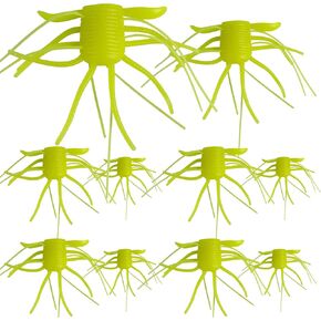 Silicone Soft Dice Fishing Lures with Multiple Tentacles, Handmade Slow Sink Bass Fishing Soft Plastic Baits for Drop Shot, Finesse, Wacky Rig