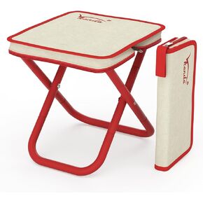 Folding Stool Camping Stool, Portable Folding Stool with Carrying Bag, 12-Inch Portable Chair (1.3Lbs), Outdoor Travel Footstool
