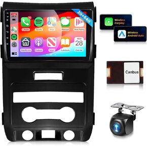 2G+64G for Ford F150 2009 2010 2011 2012 Android Car Stereo with Wireless Apple CarPlay Android Auto, podofo 9 inch Touch Screen Bluetooth Car Radio with GPS Navi WiFi HiFi Audio SWC Backup Camera