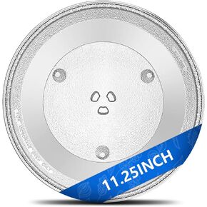 DE63-00624A 11.25 "Microwave Glass Turnable Trantable متوافق مع لوحة طهي الفرن Microwave Samsung Kenmore استبدال DE63-00536A 1810047 AP4580303 PS4222224 EAP4228224