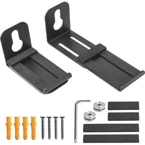 Sound Bar Wall Mount Bracket, Adjustable Speaker Mounting Shelf with Hardware Kit