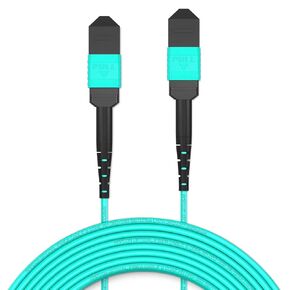AMPCOM MPO إلى MPO Trunk Cable 9/125μm Singlemode OS1/OS2 (8 ألياف ، MPO إلى MPO أنثى ، النوع B ، LSZH/RISER ، UPC ، الأصفر) 40M (131 قدمًا)