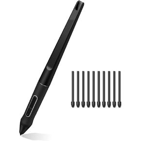 القلم الرقمي Stylus مع 10 Nibs لـ Huion Kamvas 13 ، 22 Plus و 24 شاشات الرسم - خالية من البطارية ، حساسية الضغط 8192