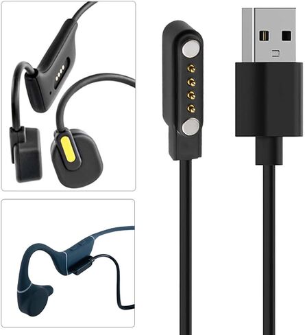 X7 ، X7s ، X7 Pro Pro Bone Headuction Headuction Cable ، كابل شحن مغناطيسي ثنائي الحزمة لـ Samvek X7s ، Nilsinn X7 ، Dnniakm X7/X7 Pro ، Banoshalo X7/X7S Headuction Headponture - Swimming Headphones - in Saudi Arabia