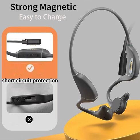 X7 ، X7s ، X7 Pro Pro Bone Headuction Headuction Cable ، كابل شحن مغناطيسي ثنائي الحزمة لـ Samvek X7s ، Nilsinn X7 ، Dnniakm X7/X7 Pro ، Banoshalo X7/X7S Headuction Headponture - Swimming Headphones - in Saudi Arabia