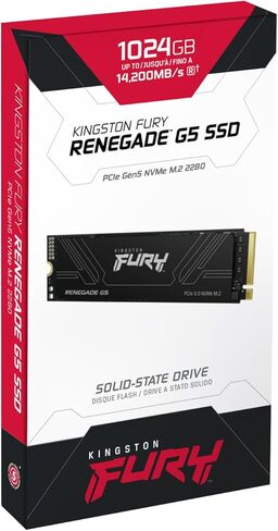 Kingston Fury Renegade G5 4096GB NVME SSD | PCIE 5.0 M.2 2280 | ما يصل إلى 14800 ميجابايت/ثانية | SFYR2S/4T0 in Saudi Arabia