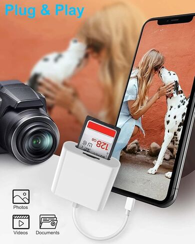 USB C إلى SD Card Reader لـ iPhone 16 15 ، [MFI Certified] Slot One USB Type C to SD Camera Adapter ، Type C Card Card Adapter Camera Viewer for iPhone/iPad/Macbook/Android Maxfast Transfers in Saudi Arabia