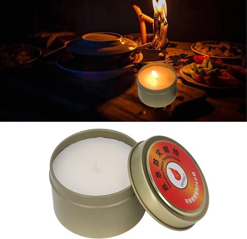 24-Hour Windproof Bright Smokeless Outdoor Survival Candle with Floral and Honey Scent for Home Wilderness (Gold) in Saudi Arabia