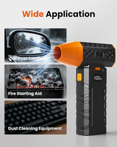 Electric Air Duster, Super Power Turbo Fan, 240000RPM Violent Fan, Adjustable Turbo JetFan, Handheld Mini Blower for Computer, Keyboard, Outdoor, House and Car in Saudi Arabia