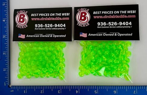 Colored 8mm Round Plastic Fishing Beads 8mm Beads for Fishing Baits & Lures 100-1000 Freshwater & Saltwater Hard Plastic Beads for Fishing Spinner Rigs Made in USA in Saudi Arabia