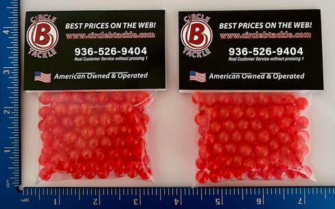 Colored 8mm Round Plastic Fishing Beads 8mm Beads for Fishing Baits & Lures 100-1000 Freshwater & Saltwater Hard Plastic Beads for Fishing Spinner Rigs Made in USA in Saudi Arabia