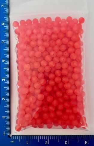Colored 8mm Round Plastic Fishing Beads 8mm Beads for Fishing Baits & Lures 100-1000 Freshwater & Saltwater Hard Plastic Beads for Fishing Spinner Rigs Made in USA in Saudi Arabia