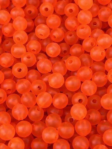 Colored 8mm Round Plastic Fishing Beads 8mm Beads for Fishing Baits & Lures 100-1000 Freshwater & Saltwater Hard Plastic Beads for Fishing Spinner Rigs Made in USA in Saudi Arabia