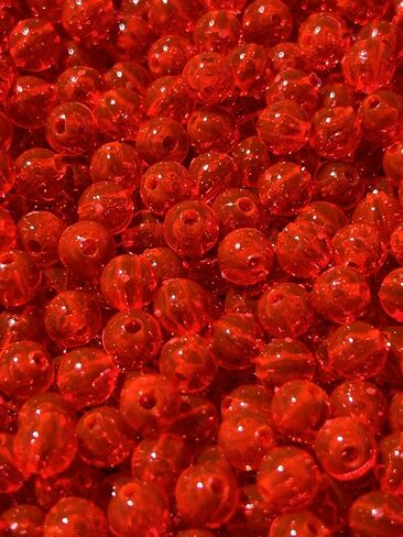 Colored 8mm Round Plastic Fishing Beads 8mm Beads for Fishing Baits & Lures 100-1000 Freshwater & Saltwater Hard Plastic Beads for Fishing Spinner Rigs Made in USA in Saudi Arabia