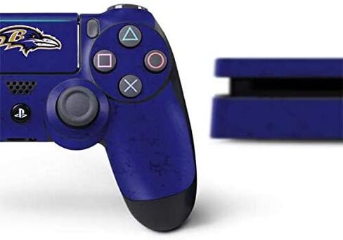 Skinit Skinit Gaming Gaming Continved مع حزمة PS4 Slim - NFL Baltimore Ravens مرخص رسميًا in Kuwait