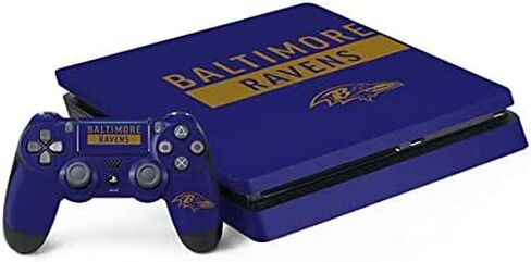 Skinit Skinit Gaming Gaming Continved مع حزمة PS4 Slim - NFL Baltimore Ravens مرخص رسميًا in Kuwait