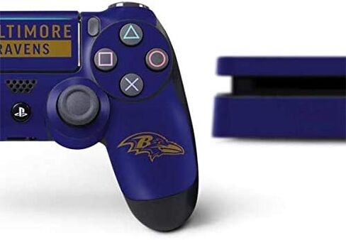 Skinit Skinit Gaming Gaming Continved مع حزمة PS4 Slim - NFL Baltimore Ravens مرخص رسميًا in Kuwait