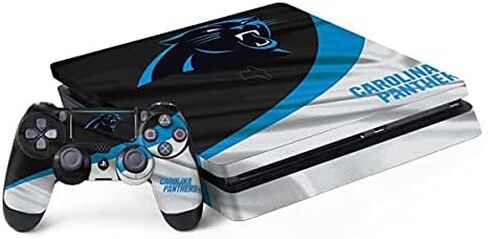 Skinit Decal Gaming Skin Compatible with PS4 Slim Bundle - Officially Licensed NFL Carolina Panthers Design in Kuwait