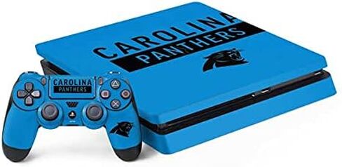 Skinit Decal Gaming Skin Compatible with PS4 Slim Bundle - Officially Licensed NFL Carolina Panthers Design in Kuwait