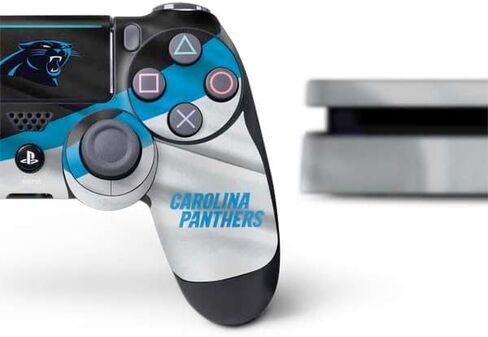 Skinit Decal Gaming Skin Compatible with PS4 Slim Bundle - Officially Licensed NFL Carolina Panthers Design in Kuwait