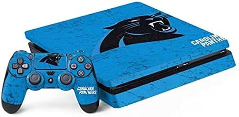 Skinit Decal Gaming Skin Compatible with PS4 Slim Bundle - Officially Licensed NFL Carolina Panthers Design in Kuwait