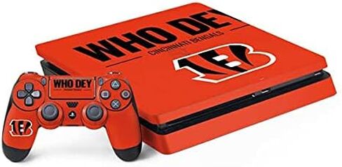 ألعاب Skinit Scenit Maming Skin متوافقة مع حزمة PS4 Slim - NFL Cincinnati Bengals Team Design in Kuwait
