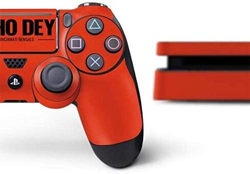 ألعاب Skinit Scenit Maming Skin متوافقة مع حزمة PS4 Slim - NFL Cincinnati Bengals Team Design in Kuwait
