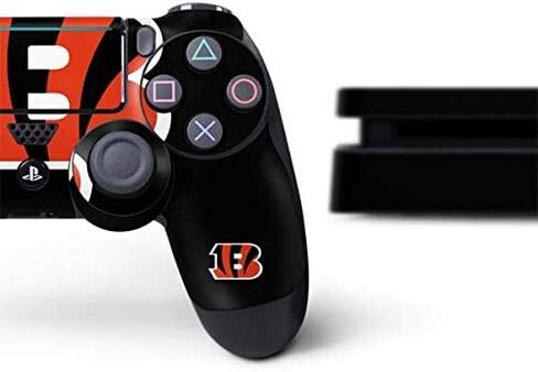 ألعاب Skinit Scenit Maming Skin متوافقة مع حزمة PS4 Slim - NFL Cincinnati Bengals Team Design in Kuwait