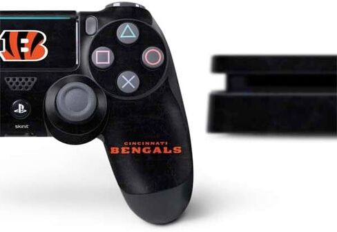 ألعاب Skinit Scenit Maming Skin متوافقة مع حزمة PS4 Slim - NFL Cincinnati Bengals Team Design in Kuwait
