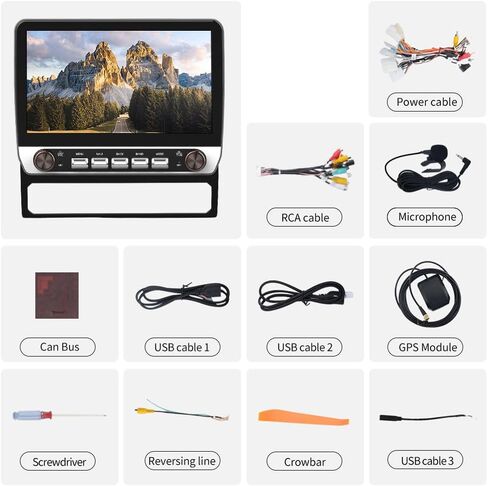 Android 12 [2GB+32GB] Wireless Carplay Android Auto Car Radio Compatible for Toyota Tacoma 2005-2015,9 Inch Touch Screen with GPS/FM/WiFi/USB/SWC in Saudi Arabia