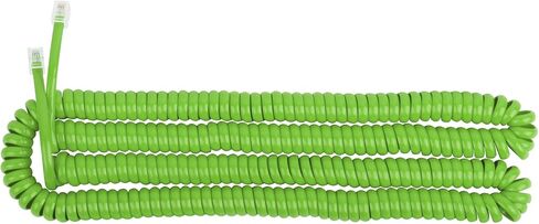 UVITAL 1 Pack 25ft White Extra Phone Handset Cord (طول ملفوف 3 أقدام) ، سلك الهاتف للخط الأرضي ، RJ9 الحبال الهاتفية للهواتف الأرضية in Kuwait